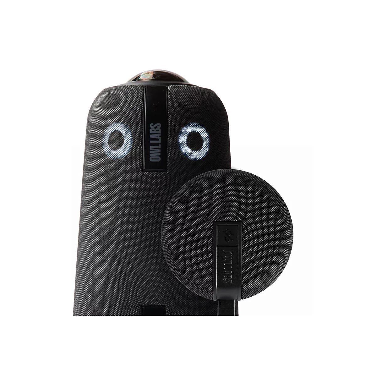 Owl Labs Meeting Owl 4+ - Videokonferenzkomponente - holzkohlefarben  - mit Owl Labs Expansion Mic