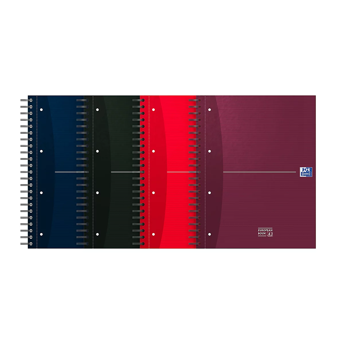 Oxford Office Notebook Europees boek, DIN A4+, vierkant, harde kaft, 5 stuks