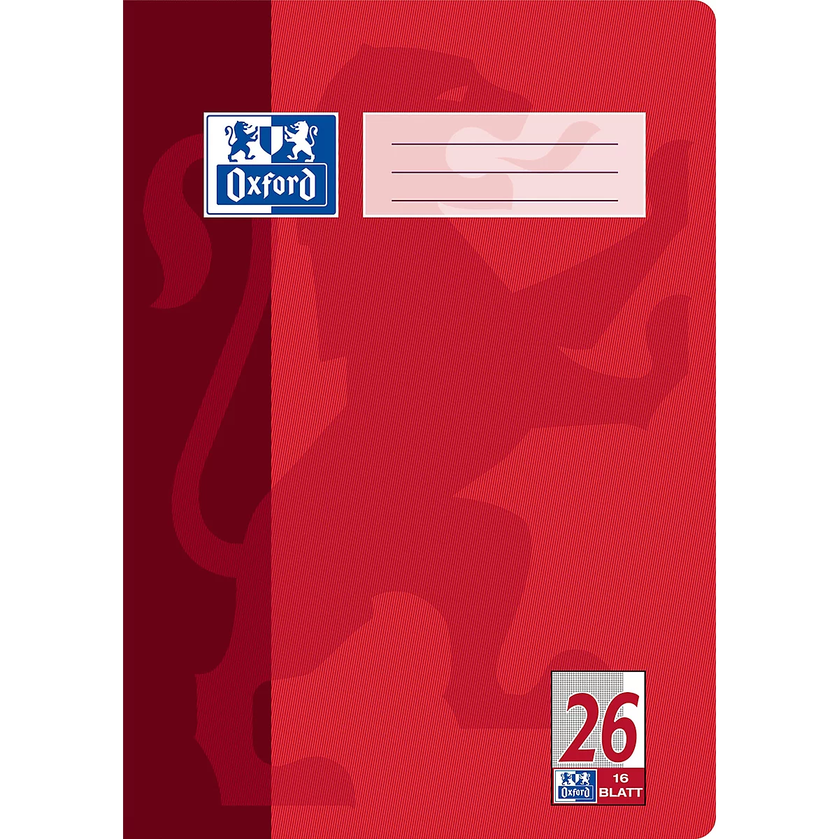 Oxford-schriften, DIN A4, 90 g/m², lineatur 26 vierkant met brede marge rechts, 15 stuks van 16 vellen