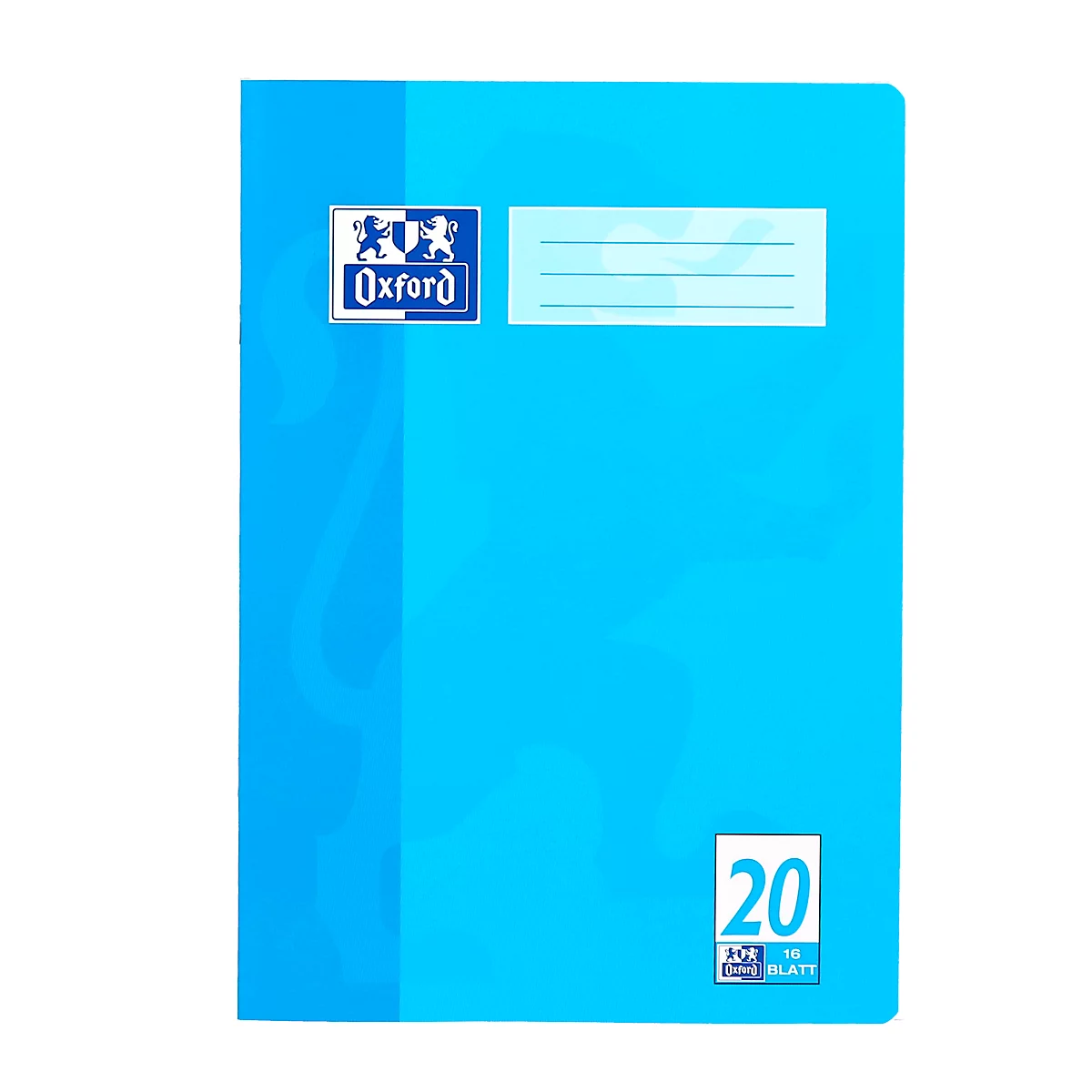Oxford Schulhefte, DIN A4, 90 g/m², Lineatur 20 blanko, 15 Stück à 16 Blatt