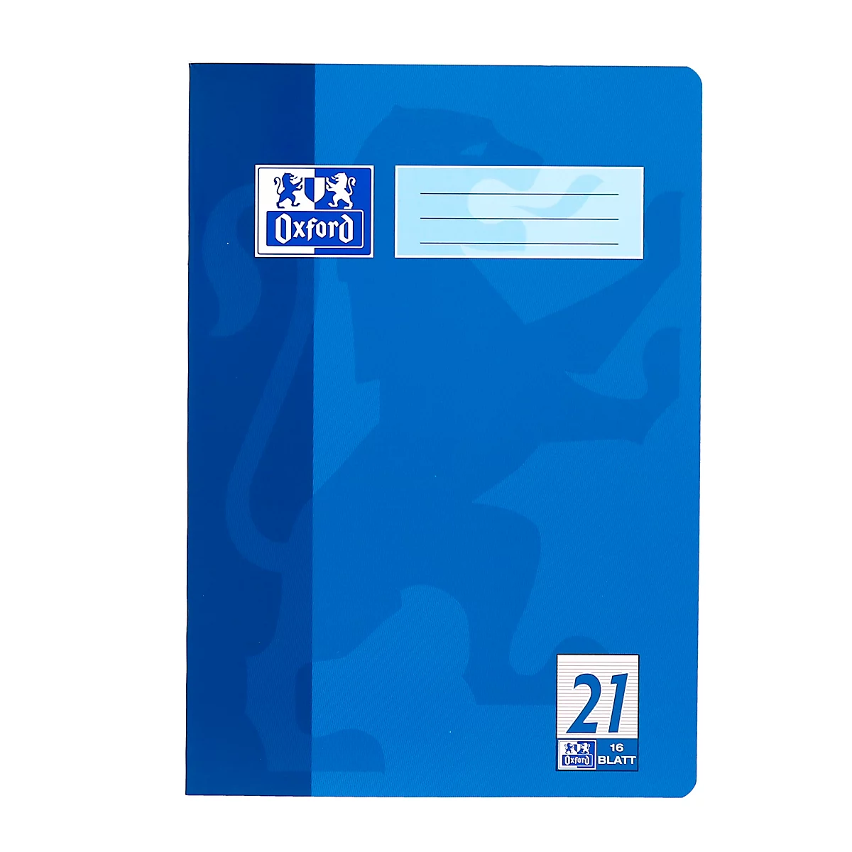 Oxford Schulhefte, DIN A4, Lineatur 21 liniert ohne Rand, 15 Stück à 16 Blatt, Optik Paper®