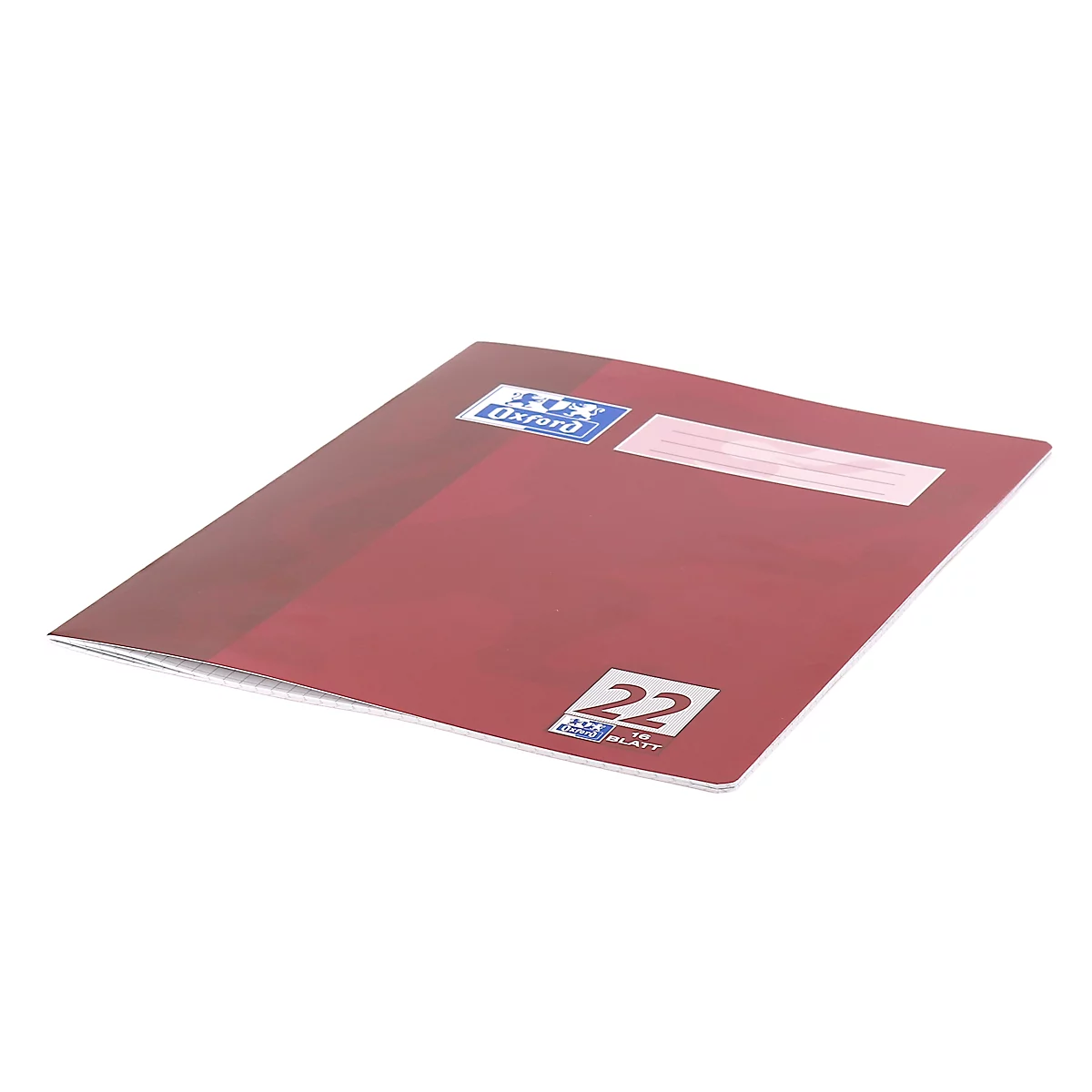 Oxford Schulhefte, DIN A4, Lineatur 22 kariert ohne Rand, 15 Stück à 16 Blatt, Optik Paper®