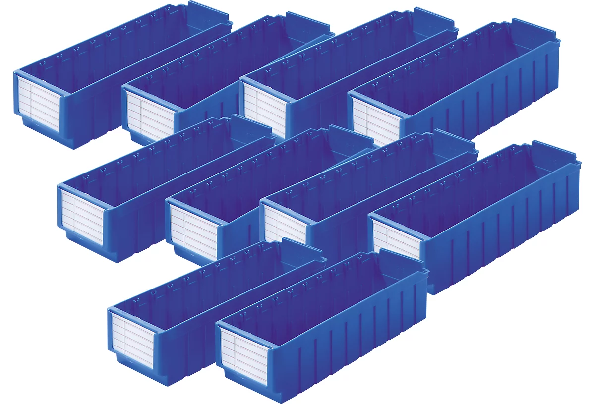 Pack ahorro caja de estantería RK 421 azul, 10 unidades