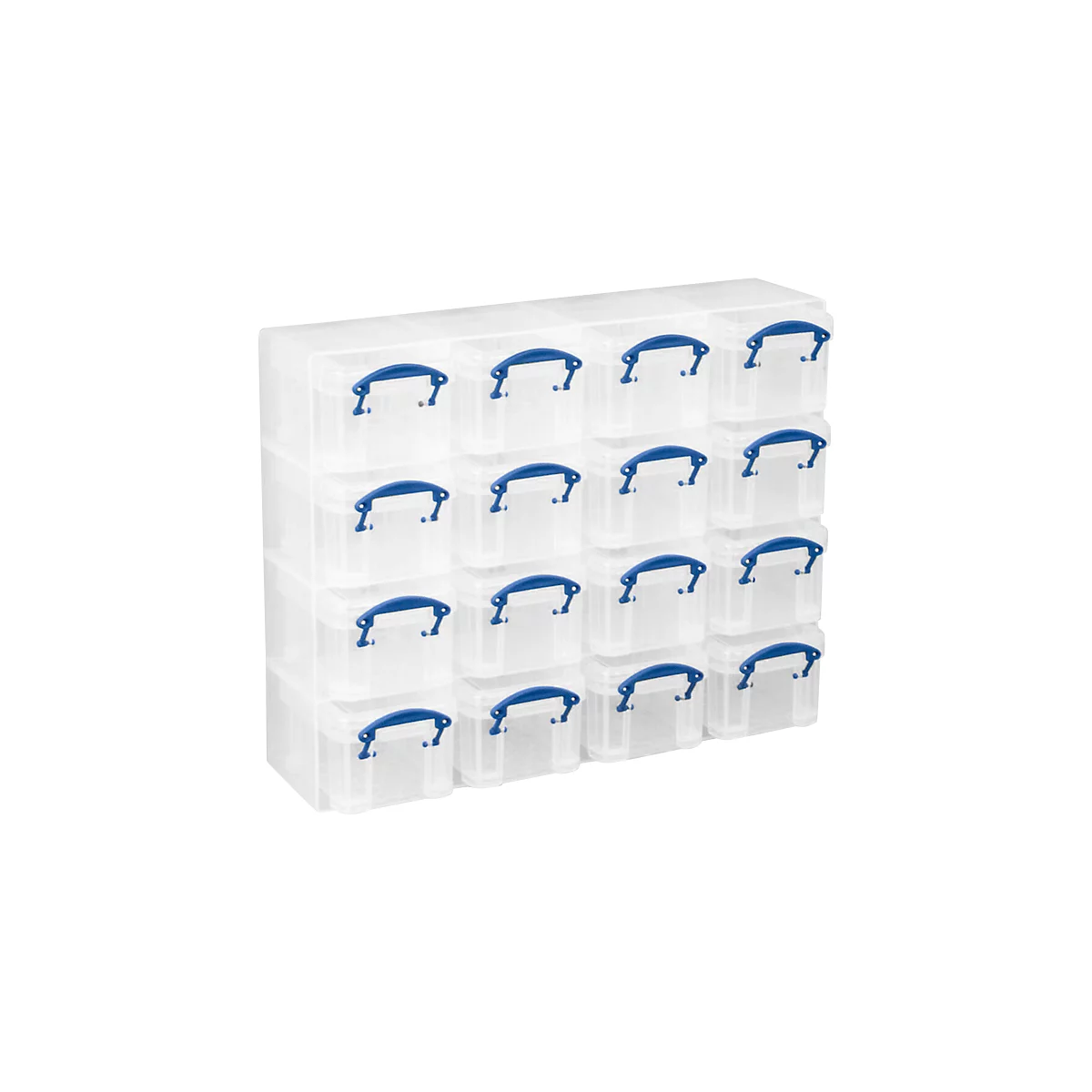 Pack d'organisation Really Useful Boxes, Boîtes 16 x 0,14 litres, transparent, en PP