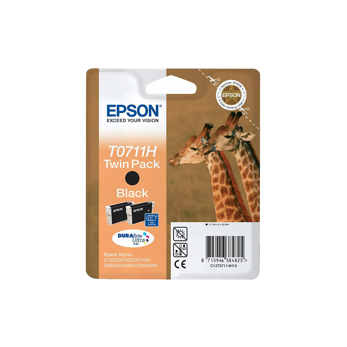 Pack éco. 2 cartouches d'imprimante noir T07114011 Epson
