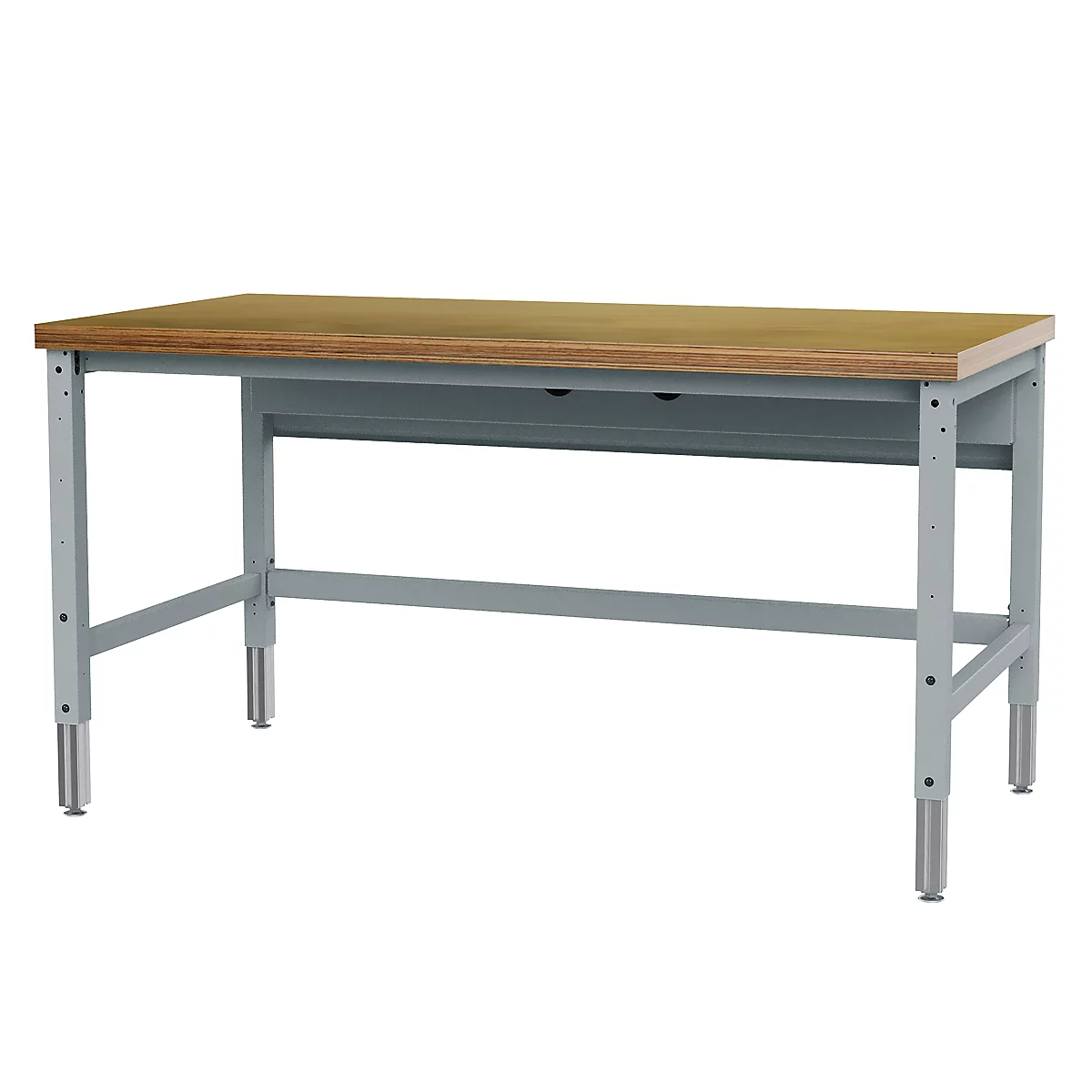Packtisch Bedrunka+Hirth Komfort, Grundtisch, 1 Motor, elektrisch höhenverstellbar, bis 180 kg, Buche-Multiplex-Arbeitsplatte, B 2000 x T 750 mm