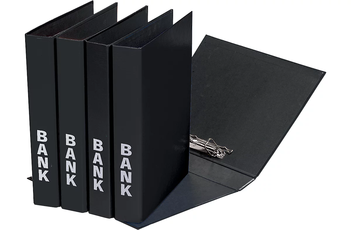 PAGNA Bankordner, PP Karton, Rückenbreite 52 mm, DIN A4, schwarz