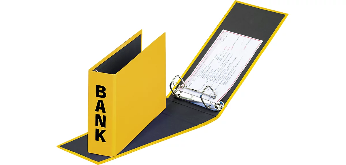 PAGNA Bankordner, PP Karton, Rückenbreite 52 mm, DIN A6 quer, gelb
