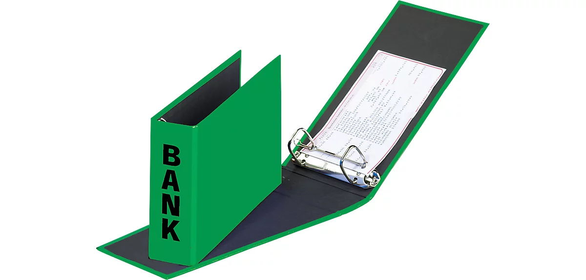PAGNA Bankordner, PP Karton, Rückenbreite 52 mm, DIN A6 quer, grün