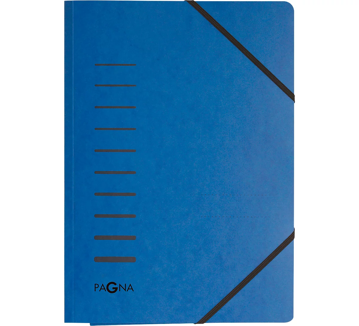 PAGNA Eckspannmappe, DIN A4, 3 Einschlagklappen, 25 Stück, blau