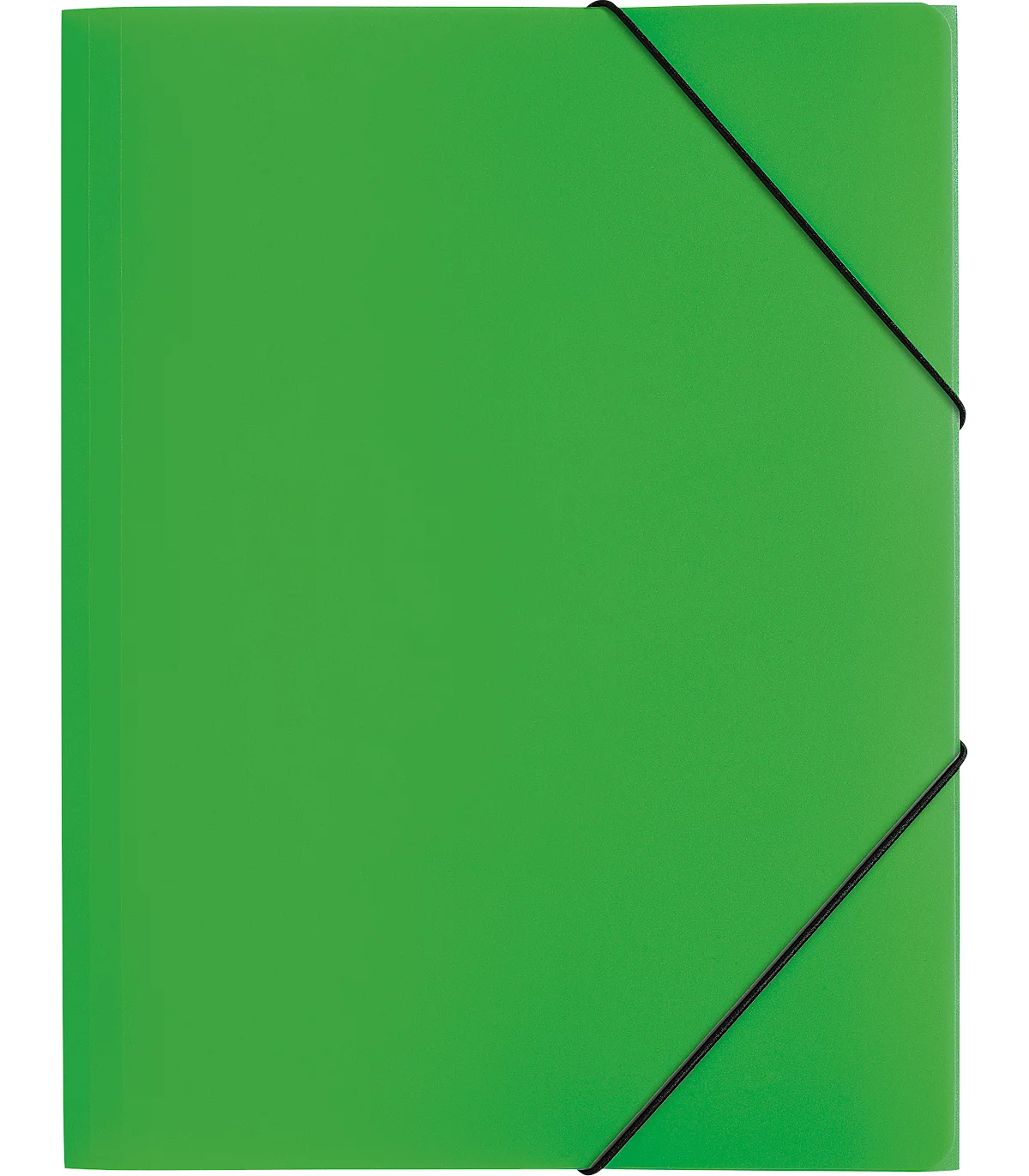 Pagna Eckspannmappe, DIN A4, aus Polypropylen (PP), drei Innenklappen, grün