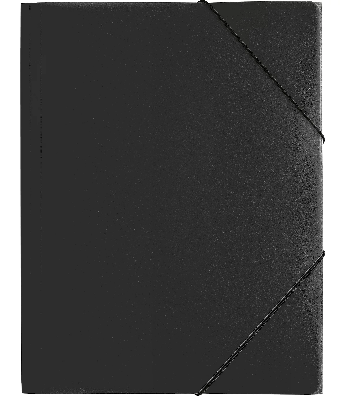 Pagna Eckspannmappe, DIN A4, aus Polypropylen (PP), drei Innenklappen, schwarz