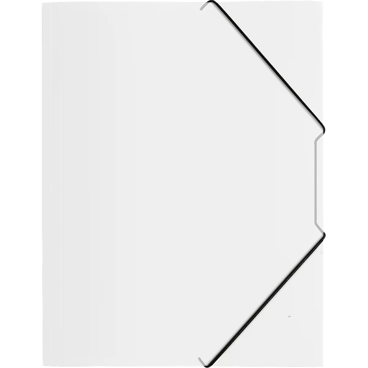 White paper with a black metal clip.