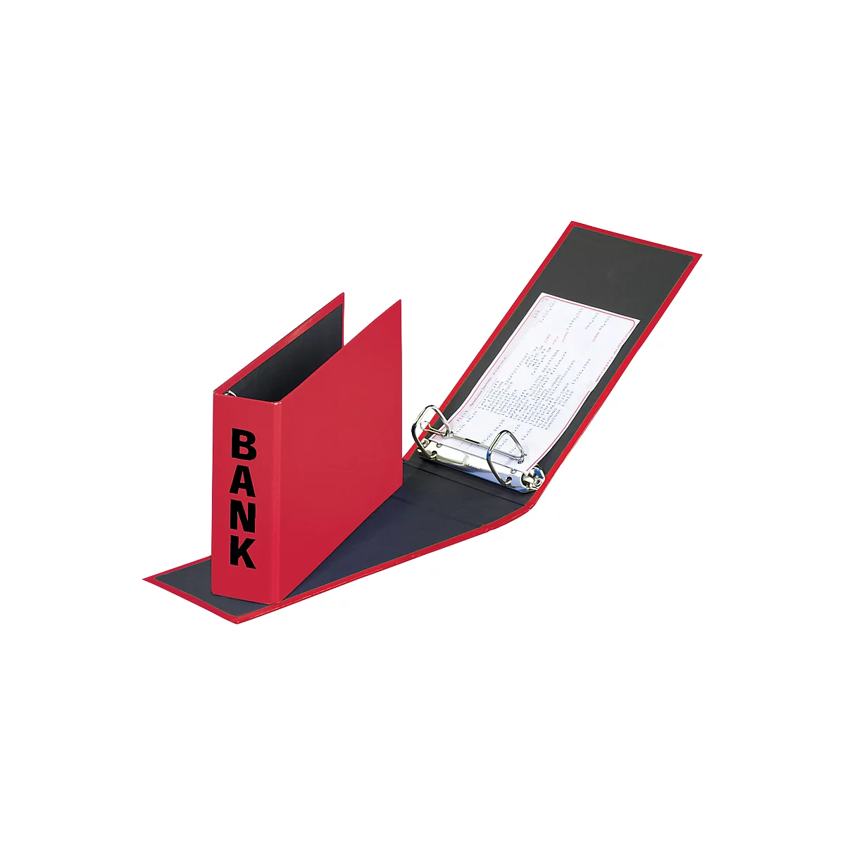 PAGNA ordner voor bankafschriften, PP karton, rugbreedte 52 mm, A5 liggend, rood