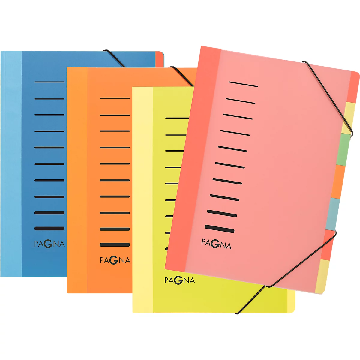 PAGNA Pultordner Color, für DIN A4, 7 Fächer, Polypropylen