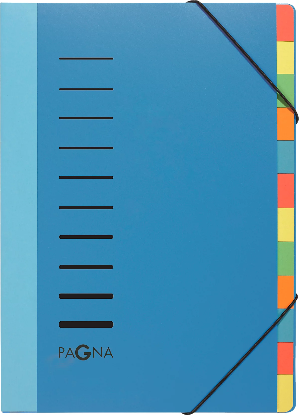PAGNA Pultordner Color, für DIN A4, Polypropylen, 12 Fächer, blau