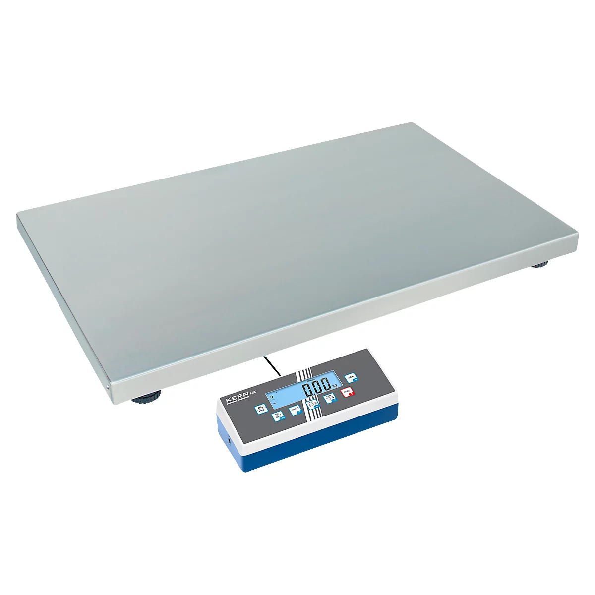 Paketwaage KERN EOC 100K-2XXL – robuste Plattformwaage aus Edelstahl, Wägebereich 60/150 kg, extra große Plattform, IP65