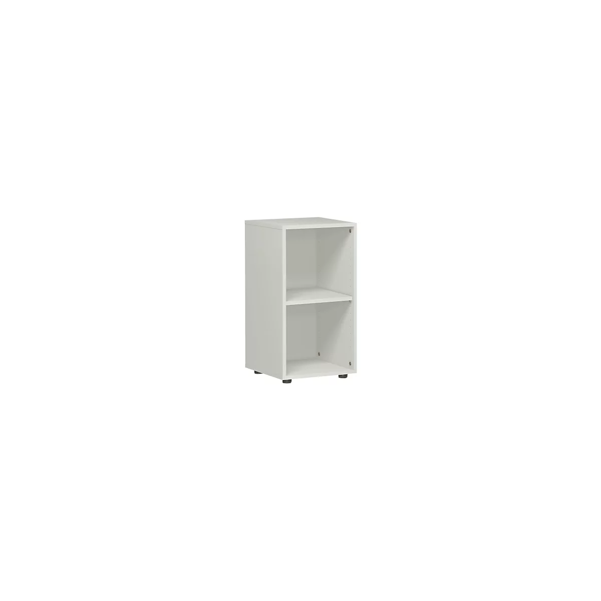 PALENQUE boekenkast, 2 OH, spaanplaat, B 400 x D 400 x H 752 mm, ichtgrijs