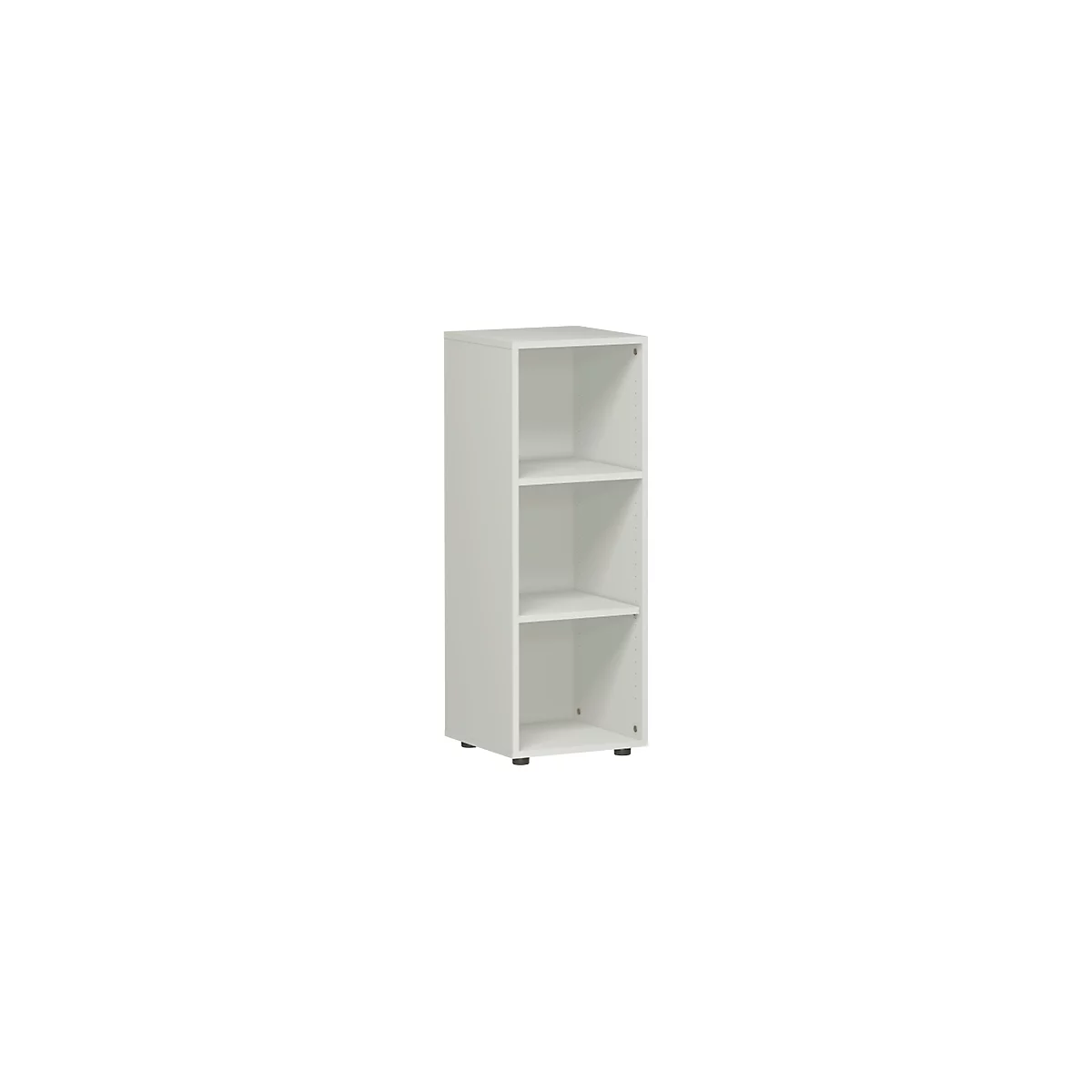 PALENQUE boekenkast, 3 OH, spaanplaat, B 400 x D 400 x H 1104 mm, lichtgrijs