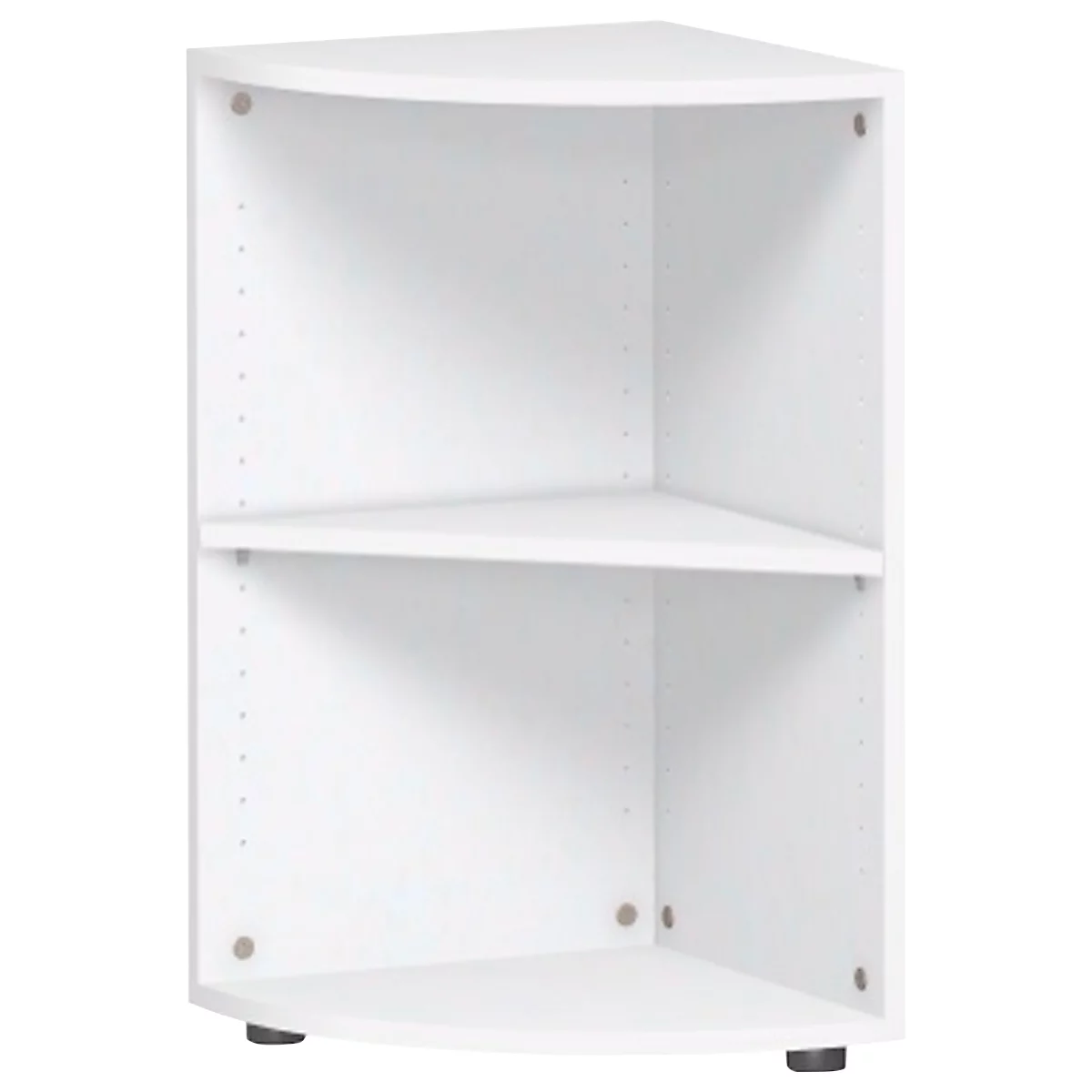 PALENQUE hoek boekenkast, 2 OH, B 400 x D 400 x H 752 mm, wit