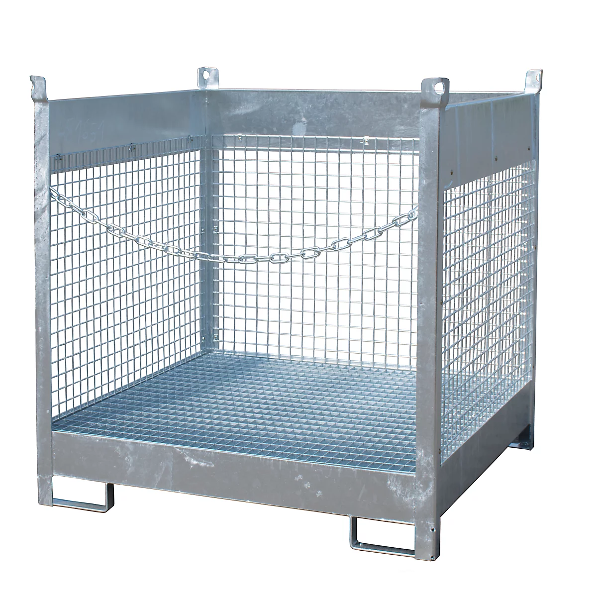 Palet apilable para barriles Bauer FSP-4 D, para 4 barriles de 200 l, galvanizado