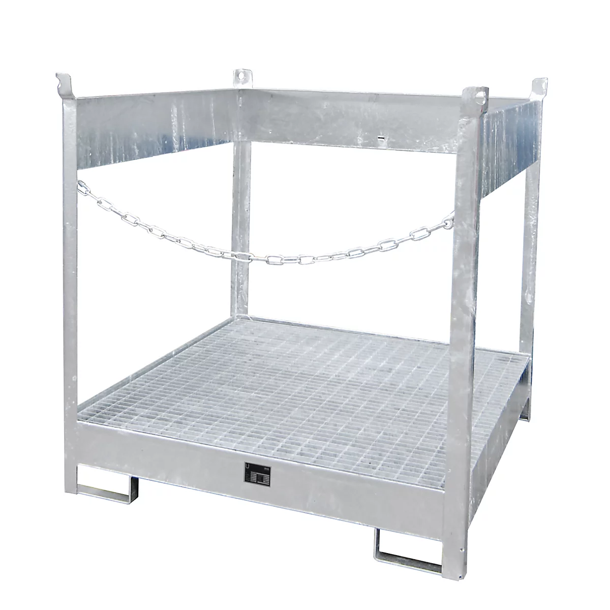 Palette à fûts Bauer FSP-4, ouverture latérale, pour 4 fûts de 200 L, galvanisé