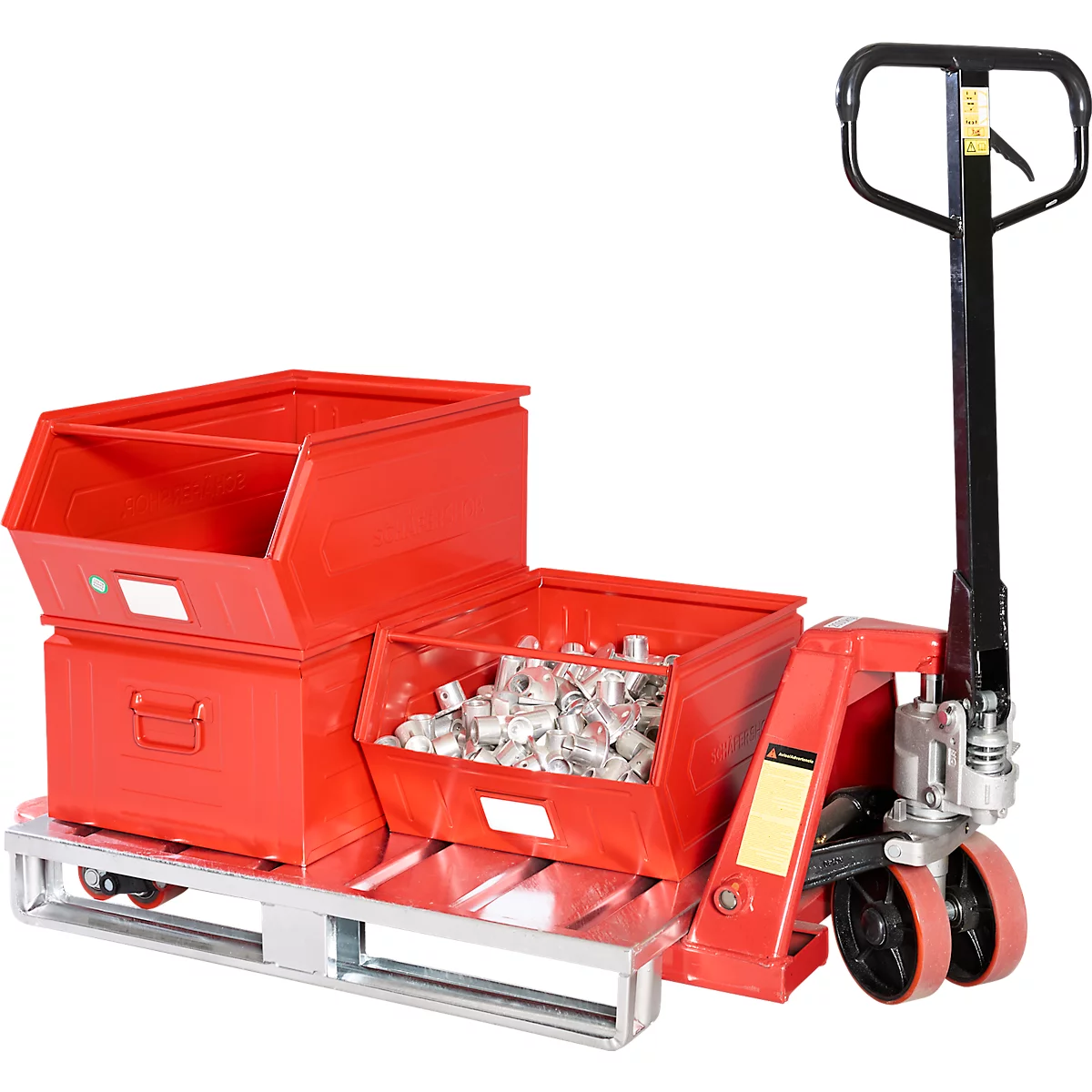 Palette plate en acier, jusqu'à 1500 kg, plateau supérieur fermé, 2 patins en acier, L 1000 x l 800 x H 130 mm, acier galvanisé