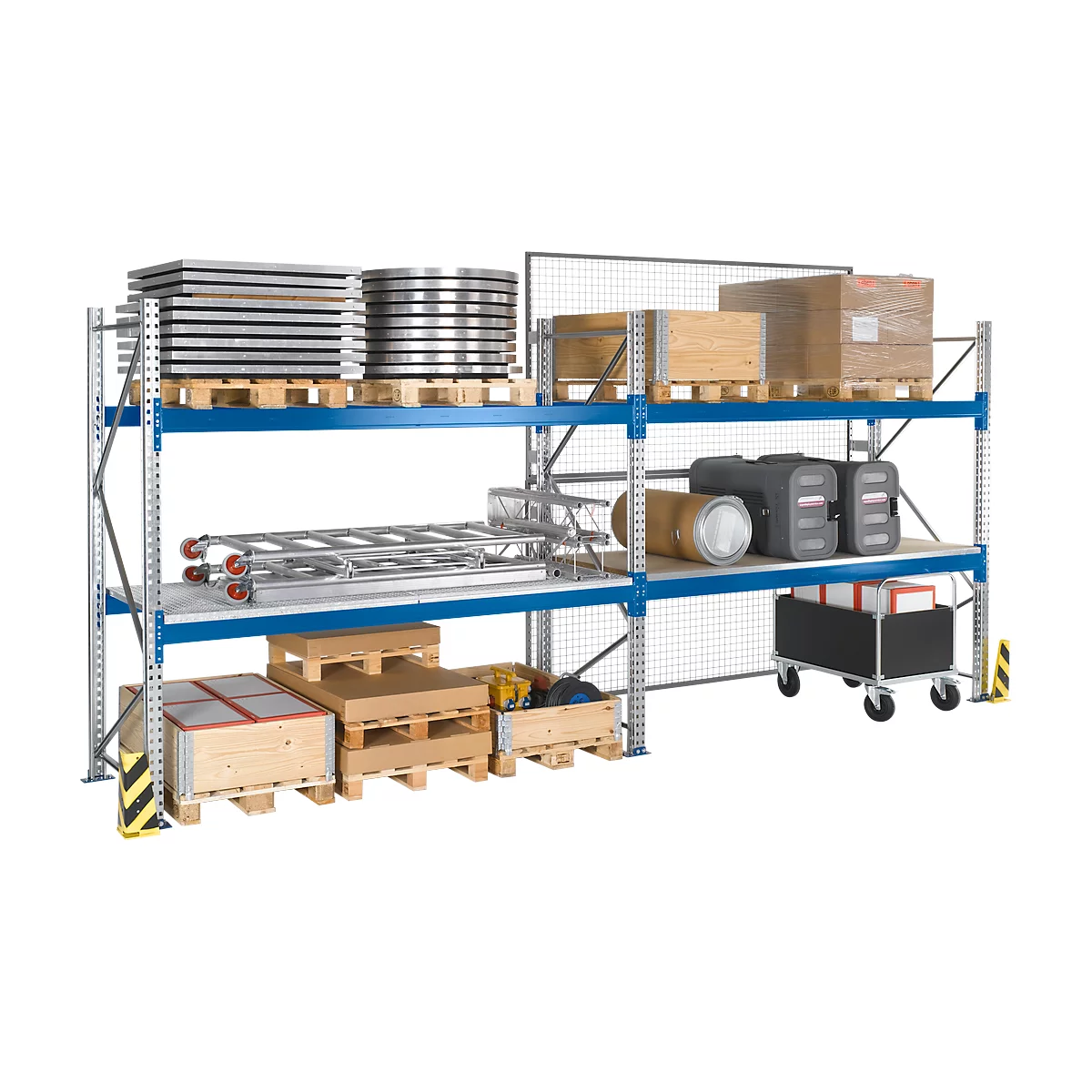 Palettenregale PR 600, Anbaufeld, H 2500 - 5800 mm, Feldweite 2700 mm, Traversen 2-4