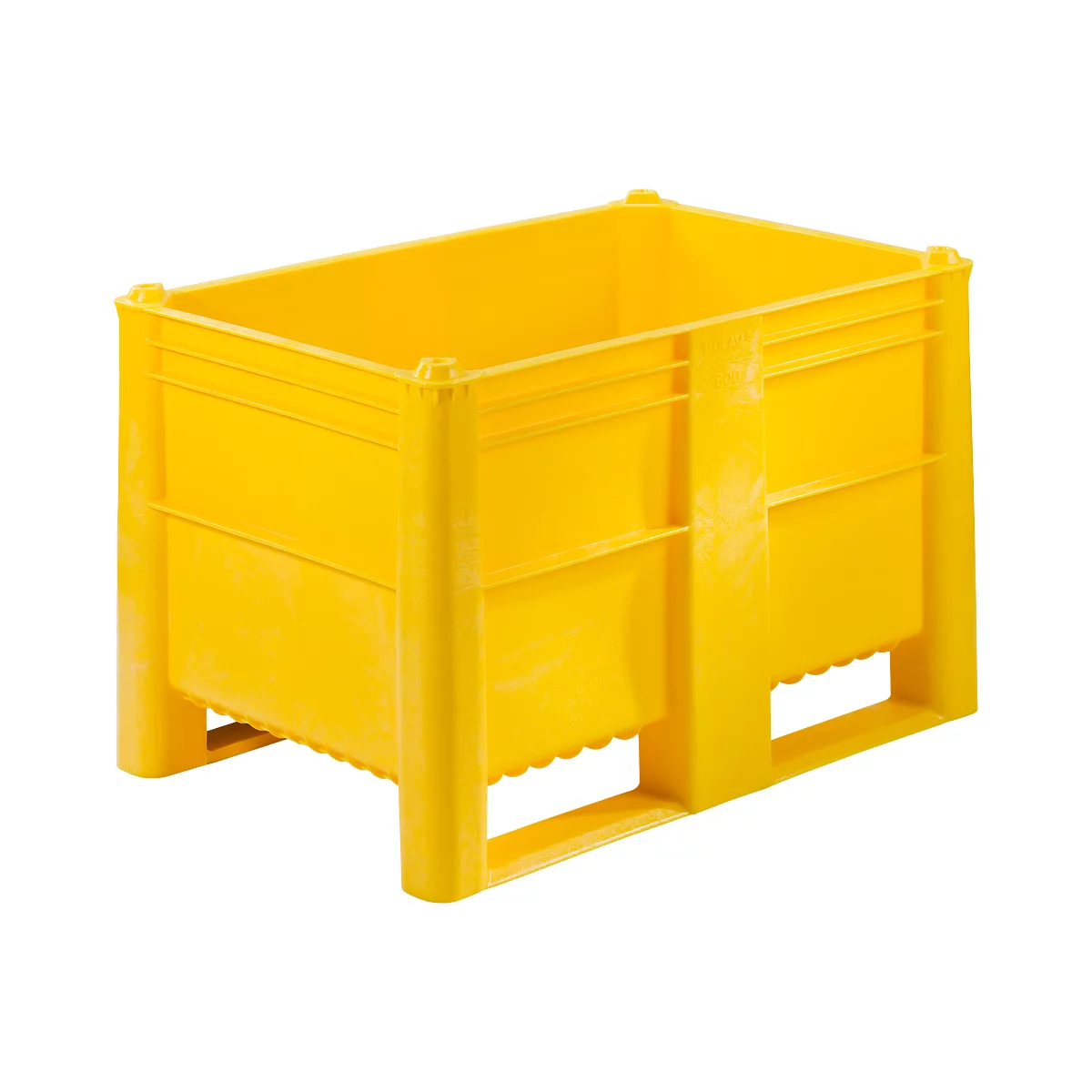 Palletbox, gesloten, 500 l, geel