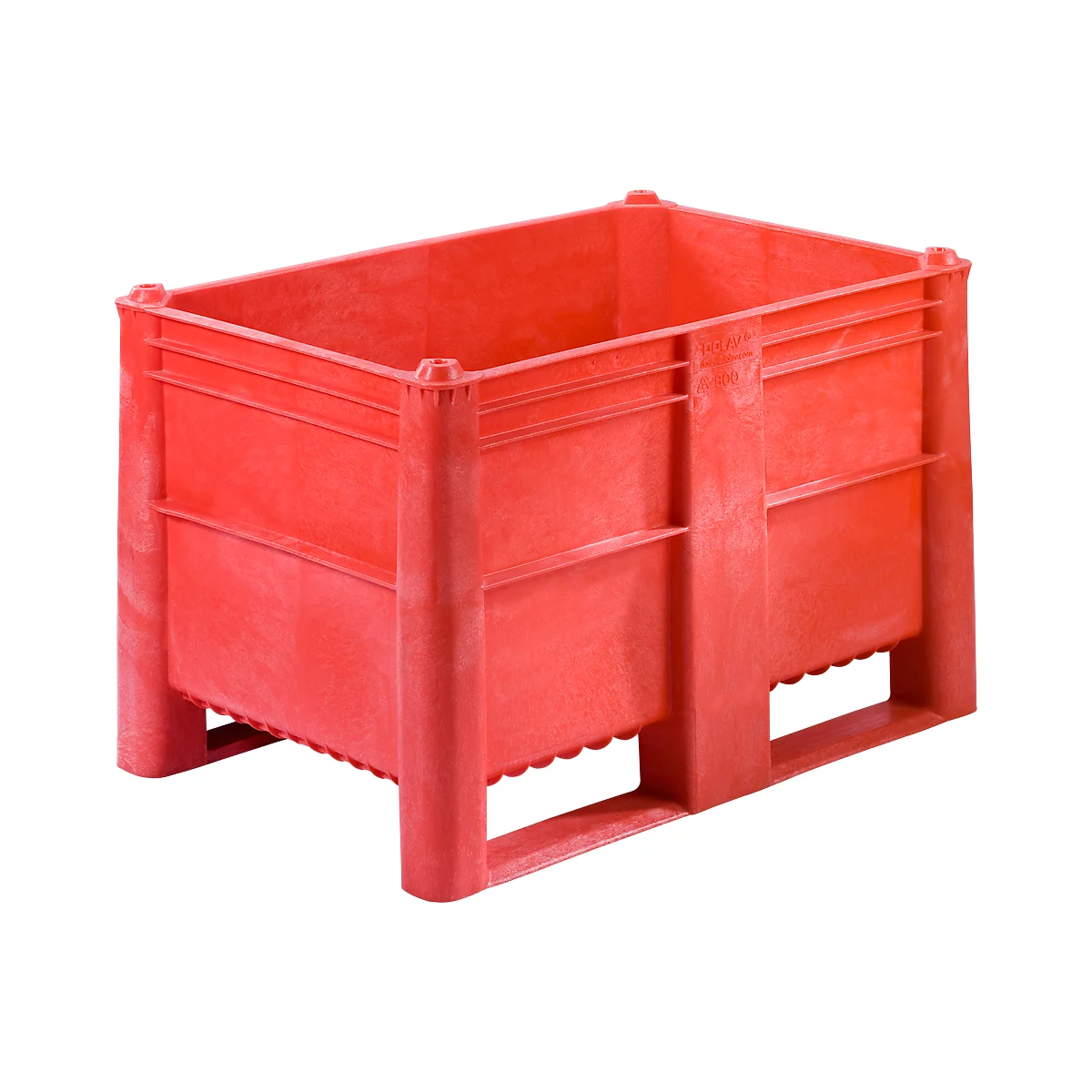 Palletbox, gesloten, 500 l, rood