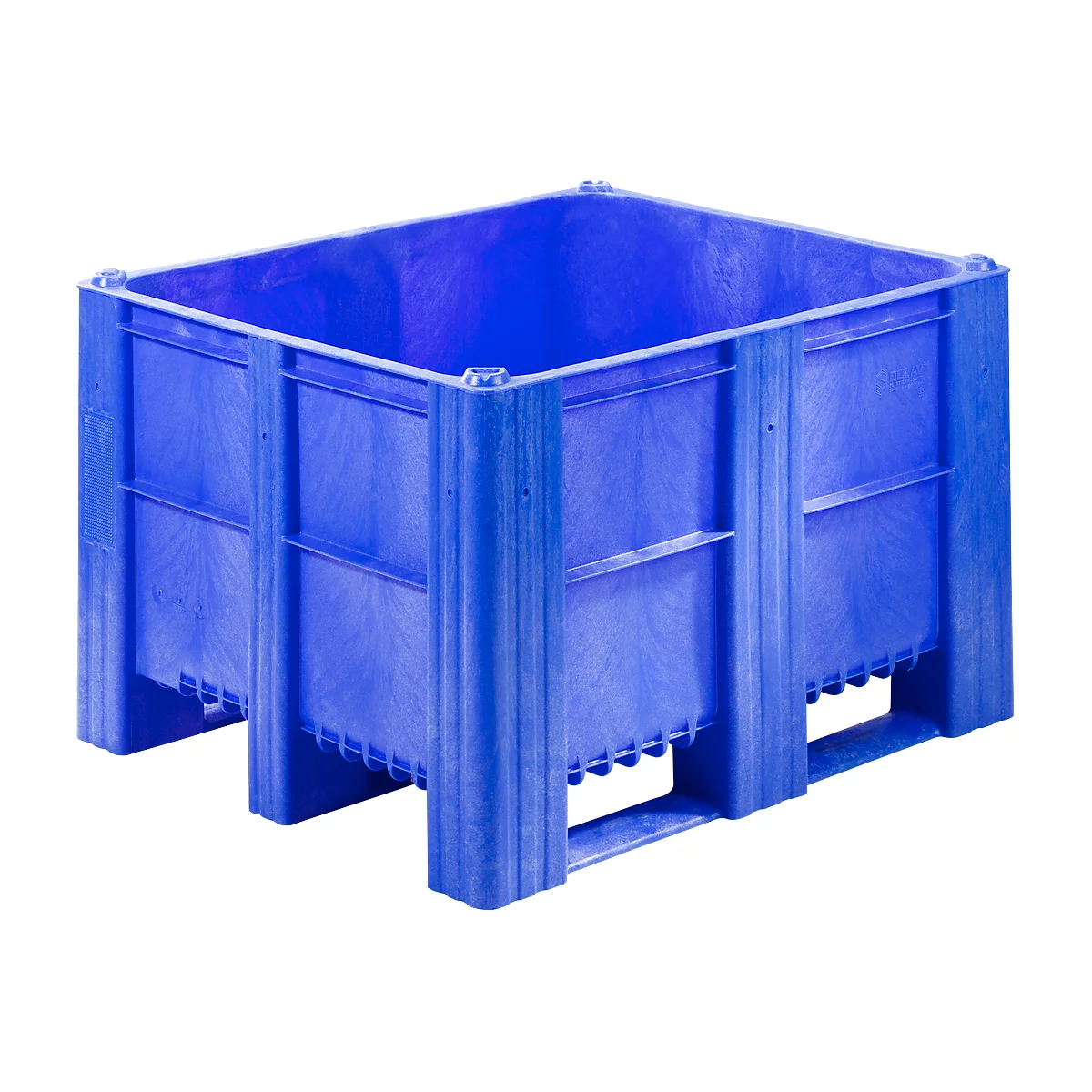 Palletbox, gesloten, 620 l, blauw