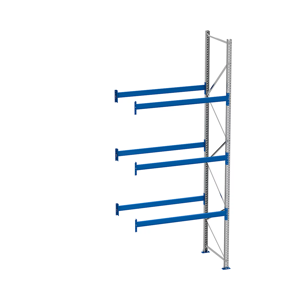 Palletstelling PR 600, aanbouwsectie, H 4700 mm, max. 800 kg, 3 dwarssteunen