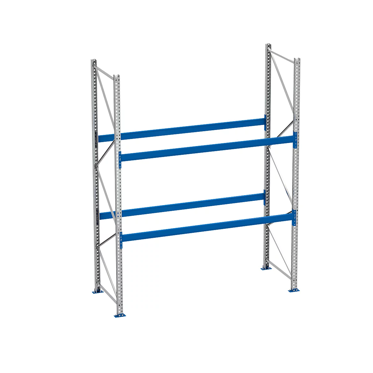 Palletstelling PR 600, basissectie, H 3600 mm, max. 800 kg, 2 dwarssteunen