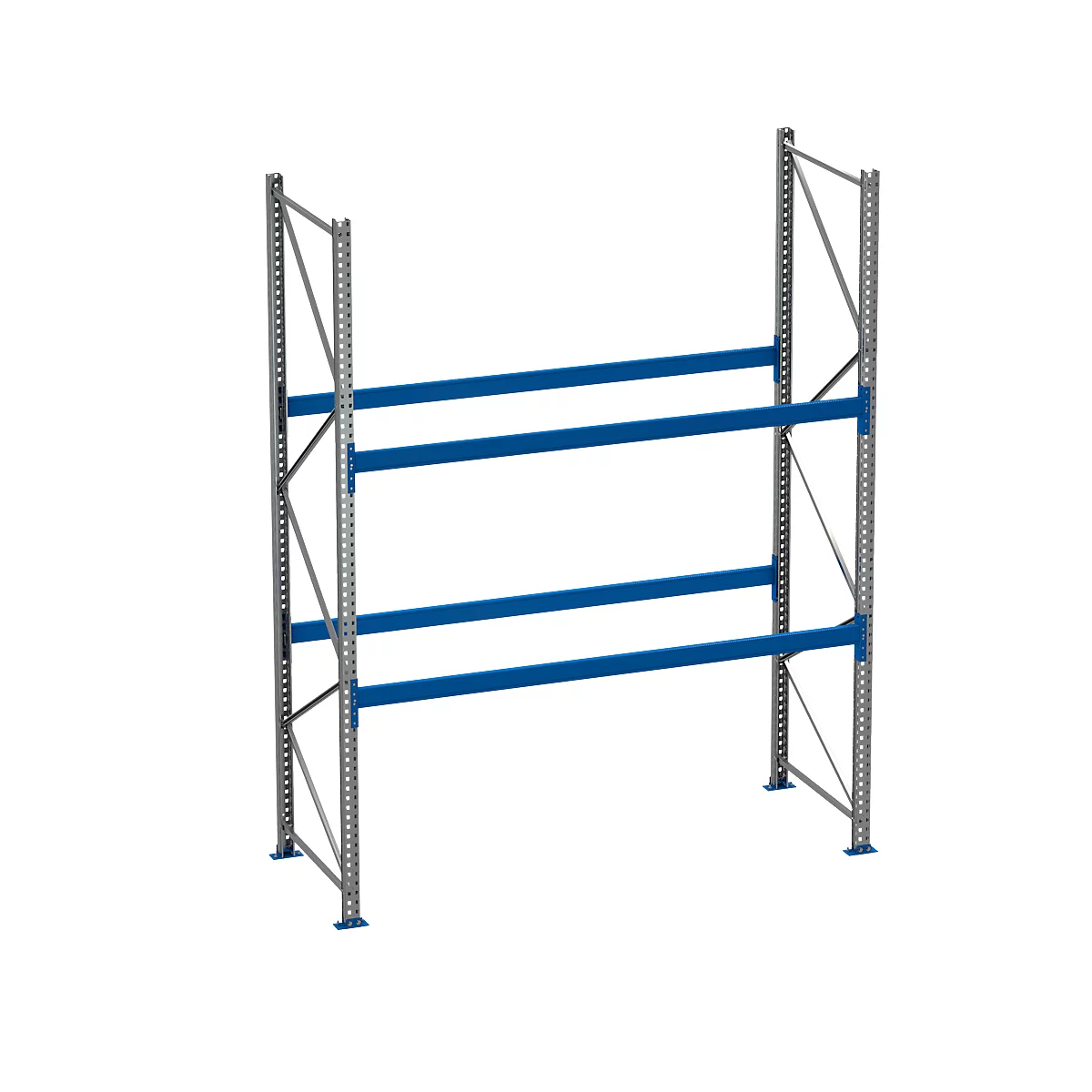 Palletstelling PR 600, basissectie, H 3600 mm, max. 800 kg, 2 dwarssteunen