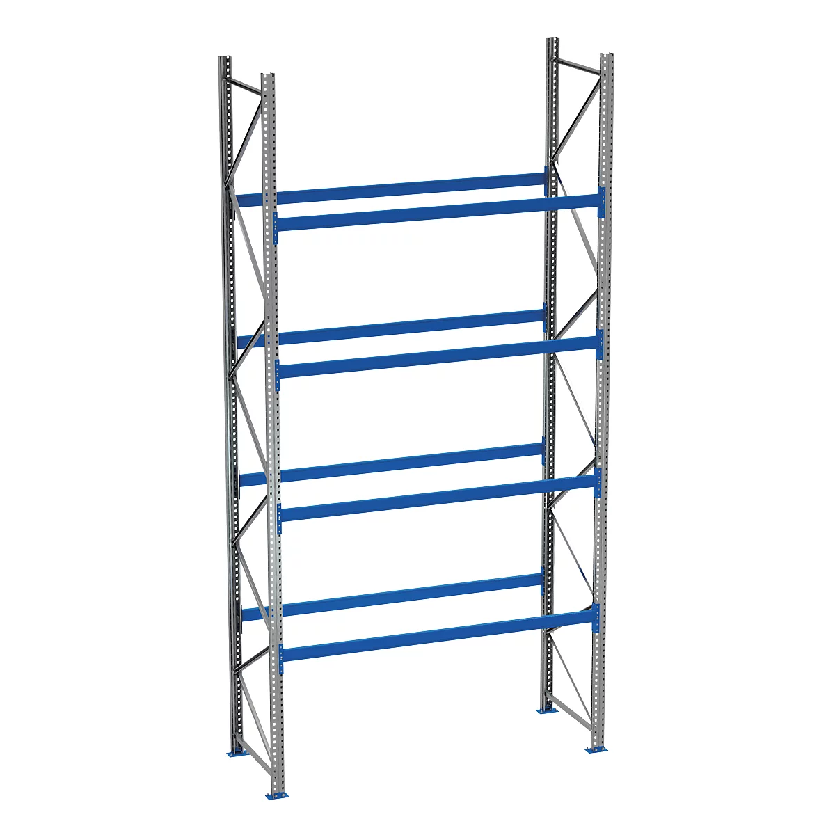 Palletstelling PR 600, basissectie, H 5800 mm, max. 800 kg, 4 dwarssteunen
