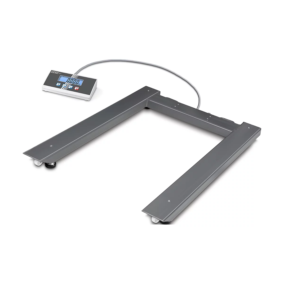 Palletweegschaal vloerweegschaal Kern UIB, incl. displayunit, Weegvermogen 1500 kg