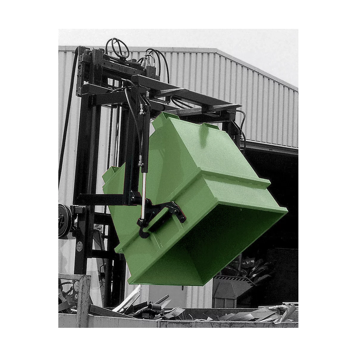 Palonnier UCT pour benne, vert (RAL 6011)