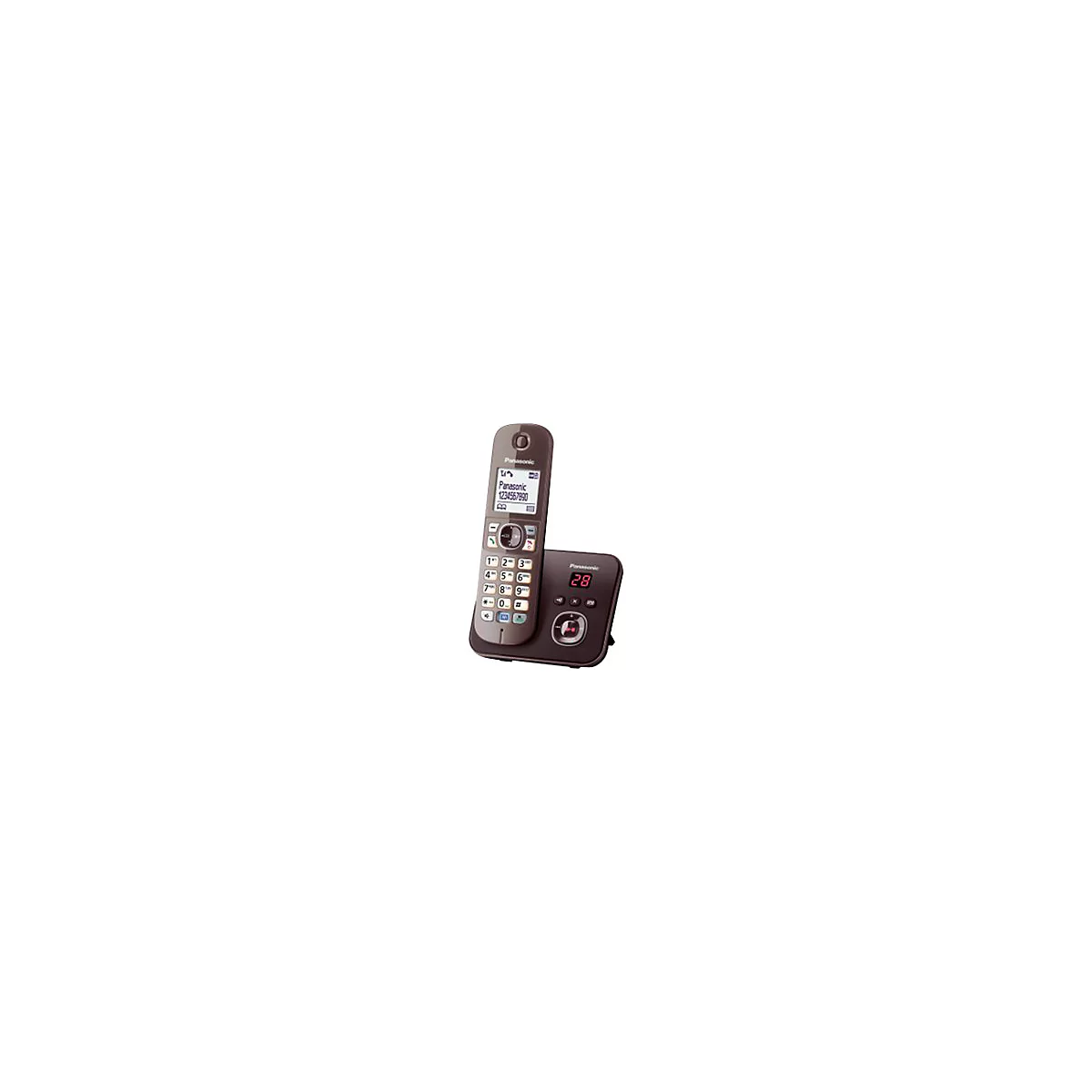 Panasonic KX-TG6821 - Schnurlostelefon - Anrufbeantworter mit Rufnummernanzeige - DECT - Mokkabraun