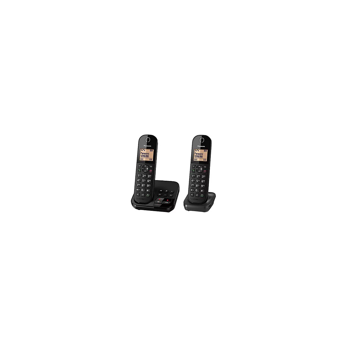 Panasonic KX-TGC422G - Schnurlostelefon - Anrufbeantworter mit Rufnummernanzeige - DECT - Schwarz + zusätzliches Handset