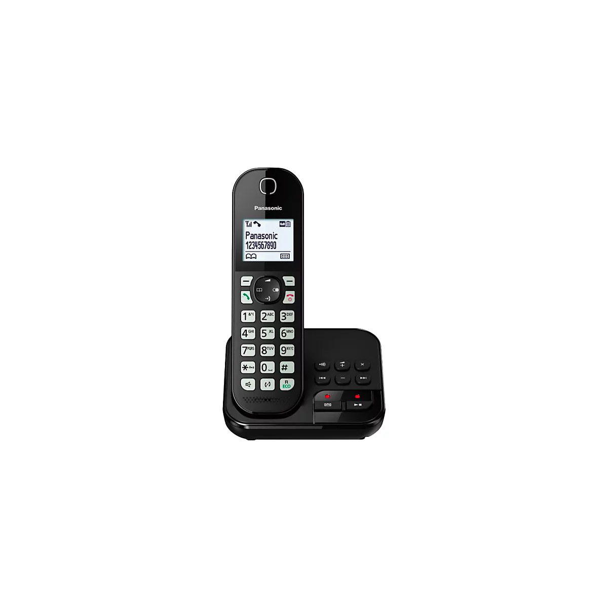 Panasonic KX-TGC460GB - Schnurlostelefon - Anrufbeantworter mit Rufnummernanzeige - Schwarz