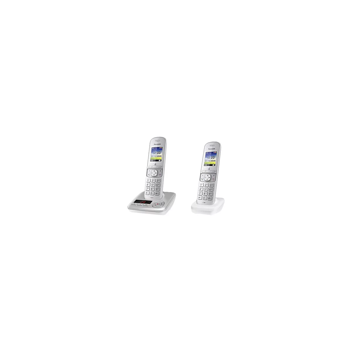 Panasonic KX-TGH722G - Schnurlostelefon - Anrufbeantworter mit Rufnummernanzeige/Anklopffunktion - DECTGAP - dreiweg Anruffunktion - Silver Pearl + zusätzliches Handset