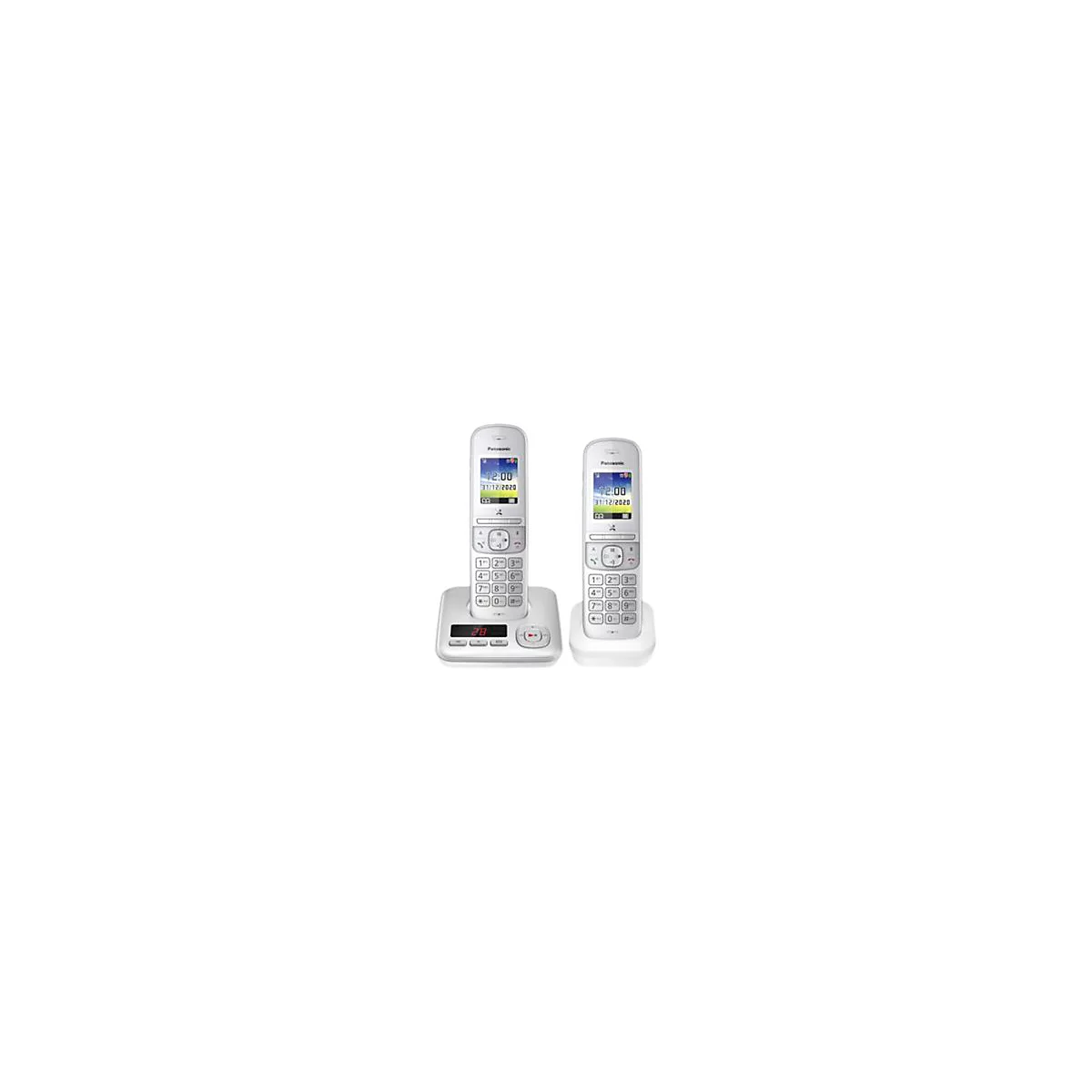 Panasonic KX-TGH722G - Schnurlostelefon - Anrufbeantworter mit Rufnummernanzeige/Anklopffunktion - DECTGAP - dreiweg Anruffunktion - Silver Pearl + zusätzliches Handset