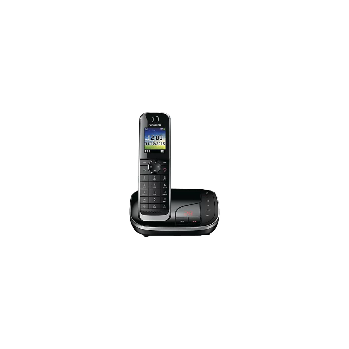 Panasonic KX-TGJ320GB - Schnurlostelefon - Anrufbeantworter mit Rufnummernanzeige - DECT - Schwarz