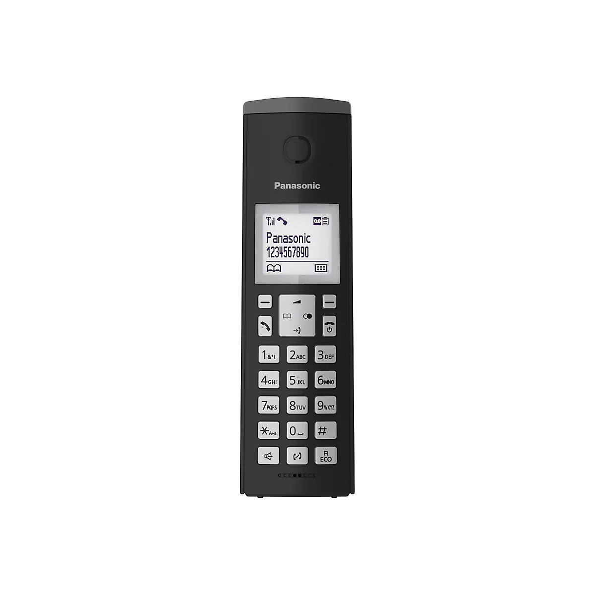 Panasonic KX-TGK220 - Schnurlostelefon - Anrufbeantworter mit Rufnummernanzeige - DECTGAP - dreiweg Anruffunktion - Schwarz