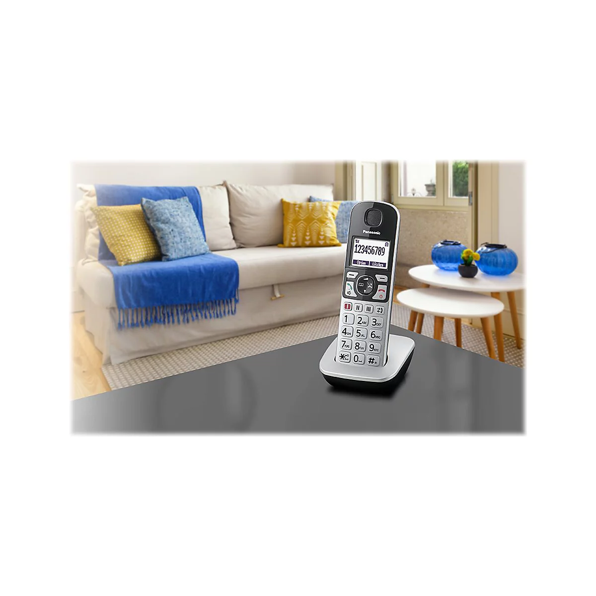 Panasonic KX-TGQ500 - Schnurloses Digitaltelefon - DECTGAP - dreiweg Anruffunktion - Silber