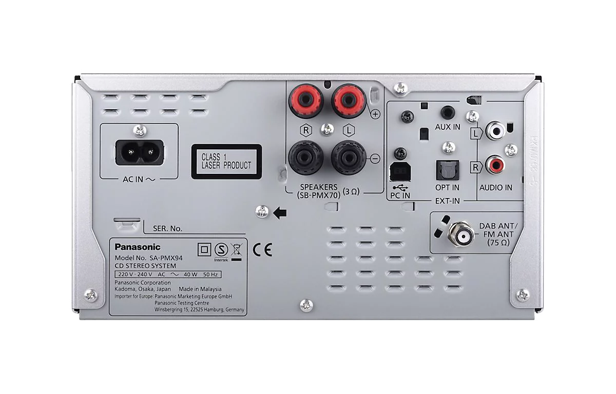 Panasonic SC-PMX94 - Audiosystem - 2 x 60 Watt - Silber