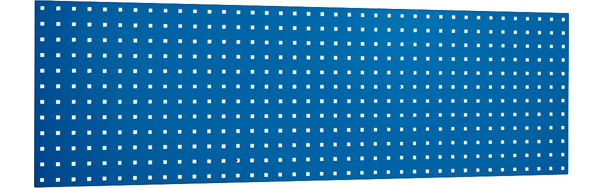 Panel perforado, para montaje, 1486 x 457 mm, azul genciana RAL 5010