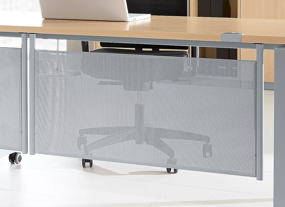 Panel trasero Schäfer Shop Genius, para panel angular de 800 x 800 mm/ 90° redondeado, aluminio blanco