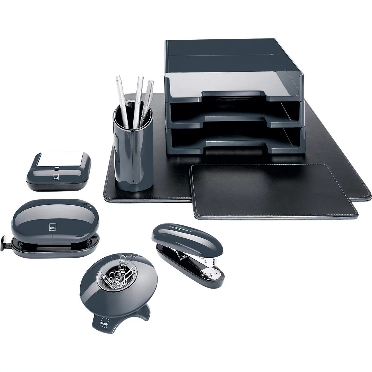 Panier de rangement Eye Style sigel®, format A4, gris foncé
