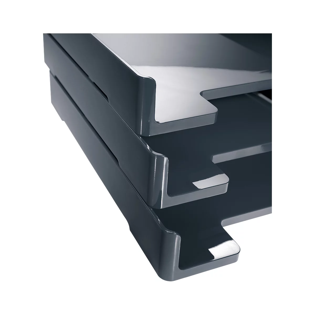 Panier de rangement Eye Style sigel®, format A4, gris foncé